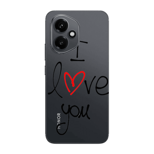 Honor Magic 400 i love you Transparent Silicone TPU Θήκη